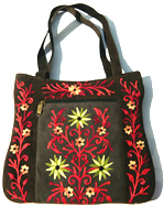 カシミール刺繍/大判ショルダーバッグ