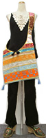 アンティーク布/刺繍とスパンコールのショルダーバッグ